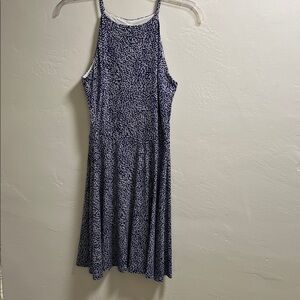 Bar III Navy and White Patterned Dress